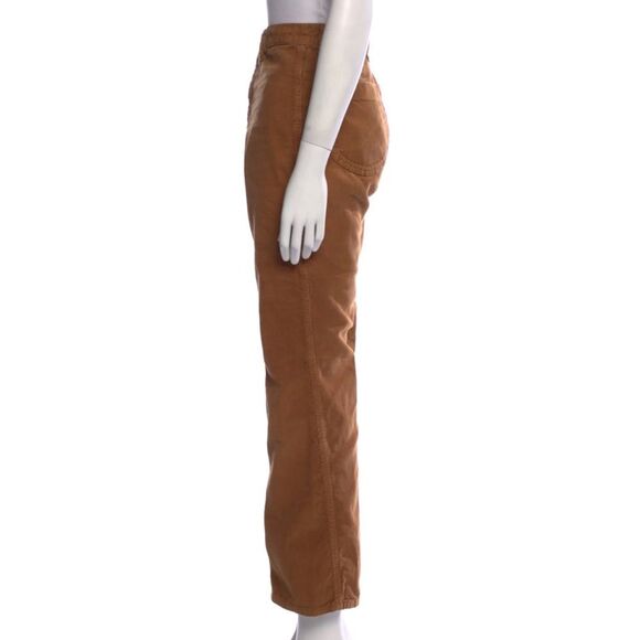 Doen 100% Cotton Brown High Rise Wide Leg Corduroy Pant Size 28 - Picture 3 of 7